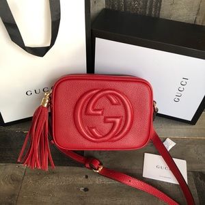Authentic Gucci soho disco bag Red ❣️